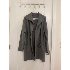 Mayson The Label Gray Long Womens Cardigan Chic Minimalist Luxury Fall